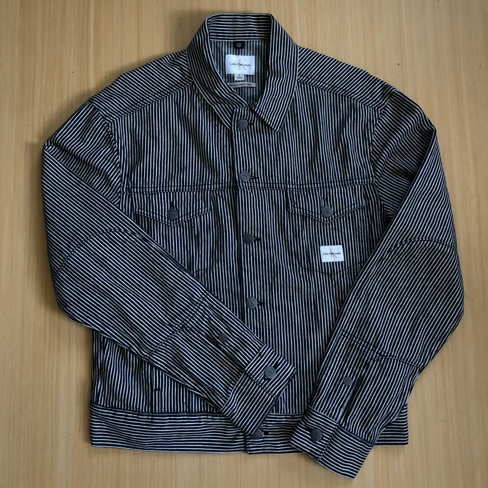 Calvin Klein Stripe Trucker Jacket